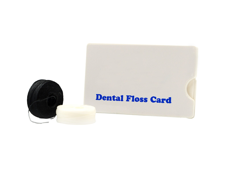 Credit card dental floss