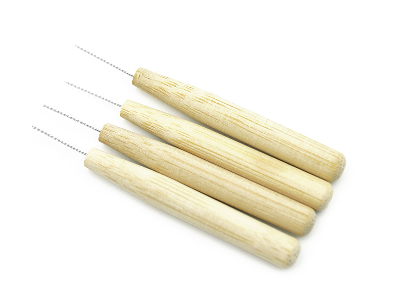 Bamboo interdental brush